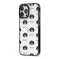 Bassador Icon with Name iPhone 13 Pro Max Black Impact Case Side Angle on Silver phone