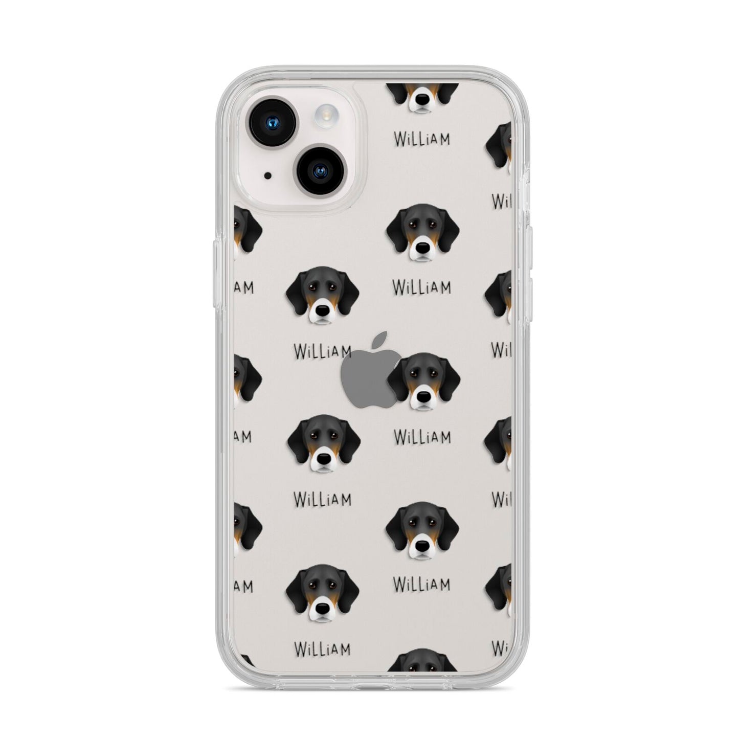 Bassador Icon with Name iPhone 14 Plus Clear Tough Case Starlight