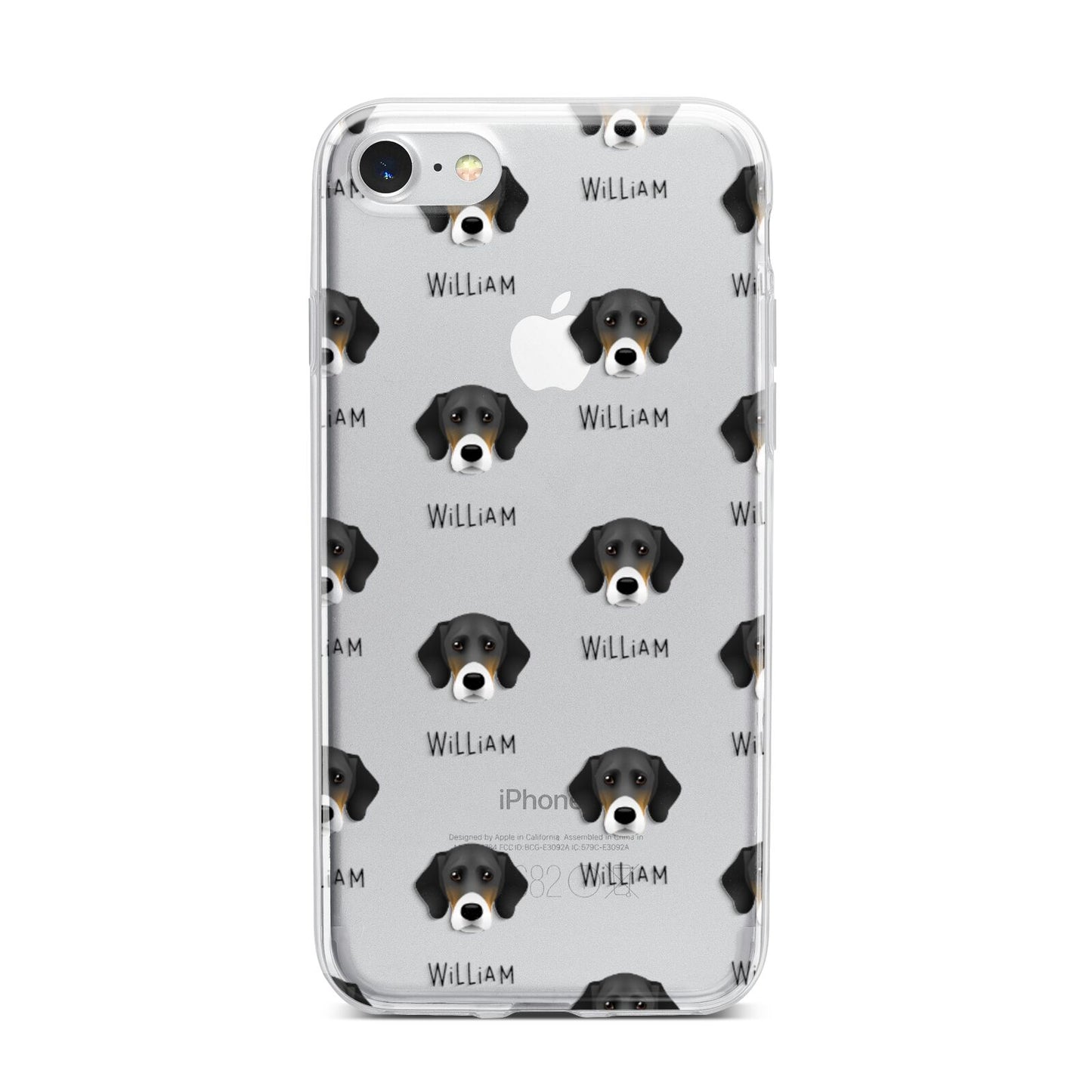 Bassador Icon with Name iPhone 7 Bumper Case on Silver iPhone