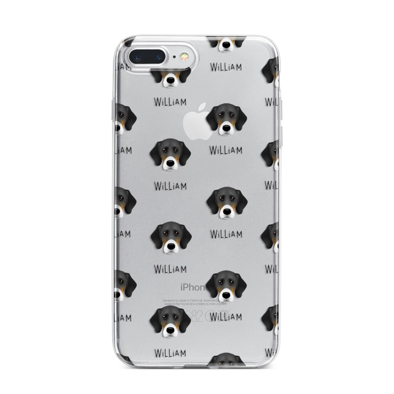 Bassador Icon with Name iPhone 7 Plus Bumper Case on Silver iPhone