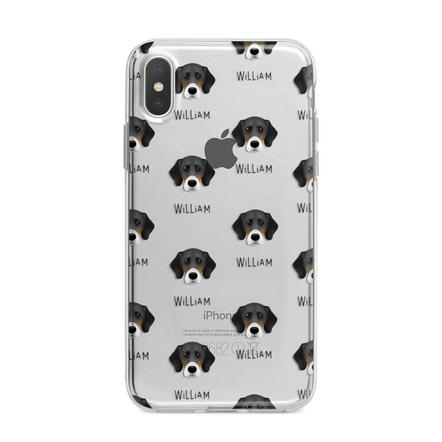 Bassador Icon with Name iPhone X Bumper Case on Silver iPhone Alternative Image 1