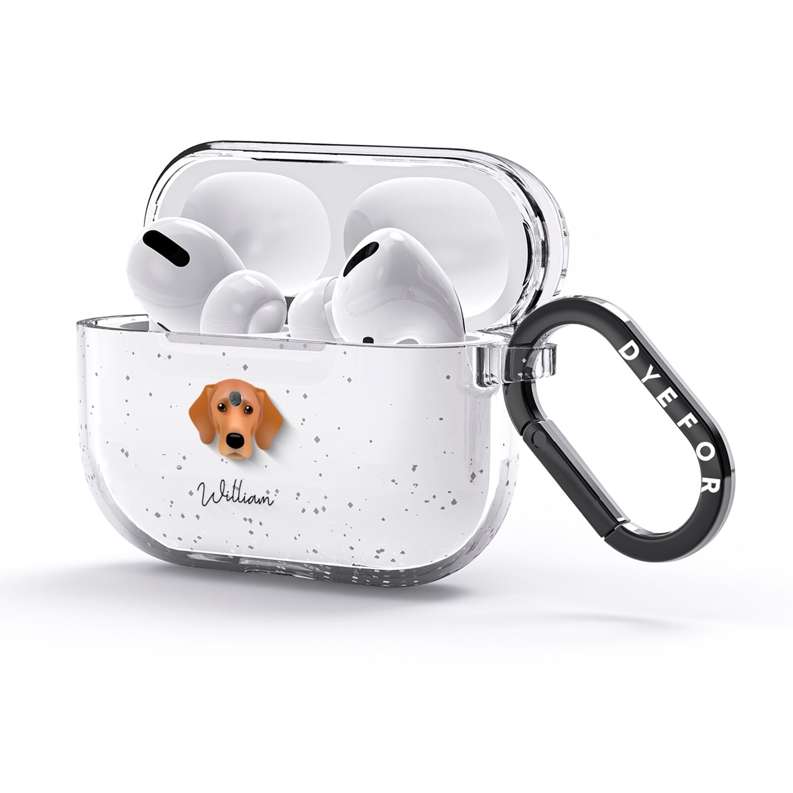 Bassador Personalised AirPods Glitter Case 3rd Gen Side Image