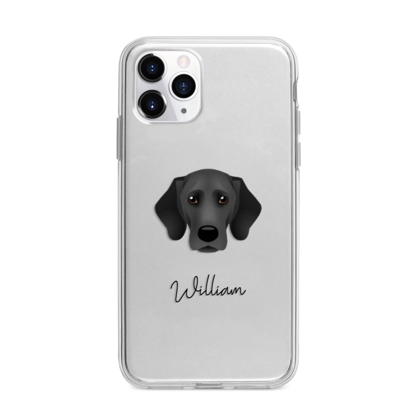 Bassador Personalised Apple iPhone 11 Pro Max in Silver with Bumper Case