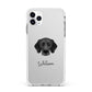 Bassador Personalised Apple iPhone 11 Pro Max in Silver with White Impact Case