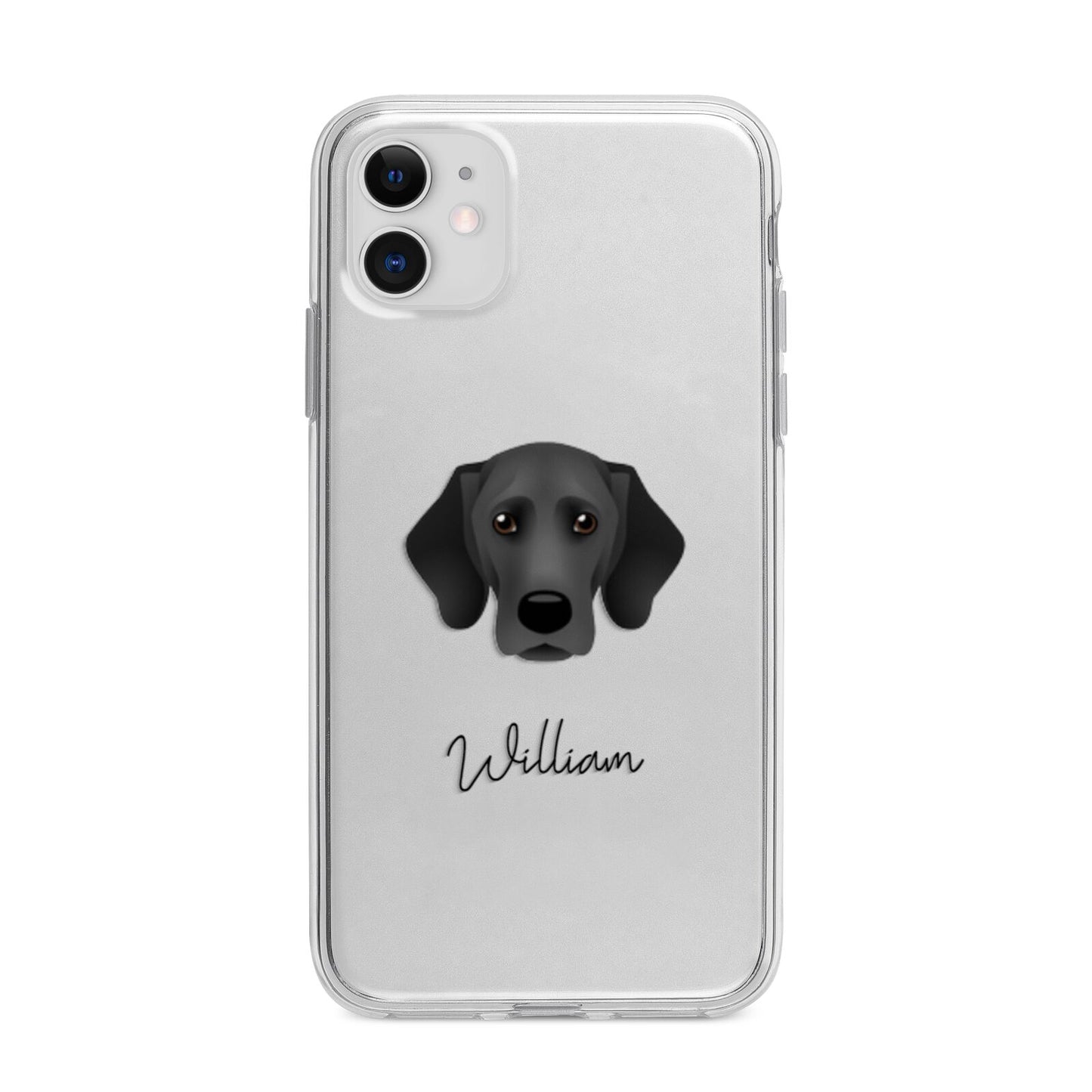 Bassador Personalised Apple iPhone 11 in White with Bumper Case