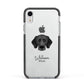 Bassador Personalised Apple iPhone XR Impact Case Black Edge on Silver Phone