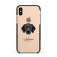 Bassador Personalised Apple iPhone Xs Impact Case Black Edge on Gold Phone