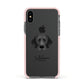 Bassador Personalised Apple iPhone Xs Impact Case Pink Edge on Black Phone