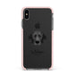 Bassador Personalised Apple iPhone Xs Max Impact Case Pink Edge on Black Phone