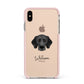 Bassador Personalised Apple iPhone Xs Max Impact Case Pink Edge on Gold Phone