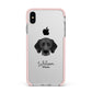 Bassador Personalised Apple iPhone Xs Max Impact Case Pink Edge on Silver Phone