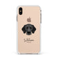 Bassador Personalised Apple iPhone Xs Max Impact Case White Edge on Gold Phone