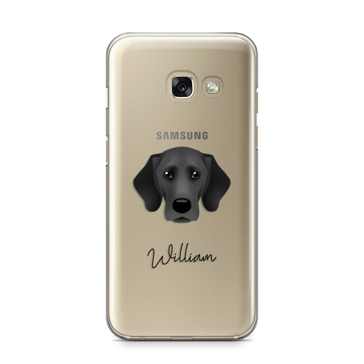 Bassador Personalised Samsung Galaxy A3 2017 Case on gold phone