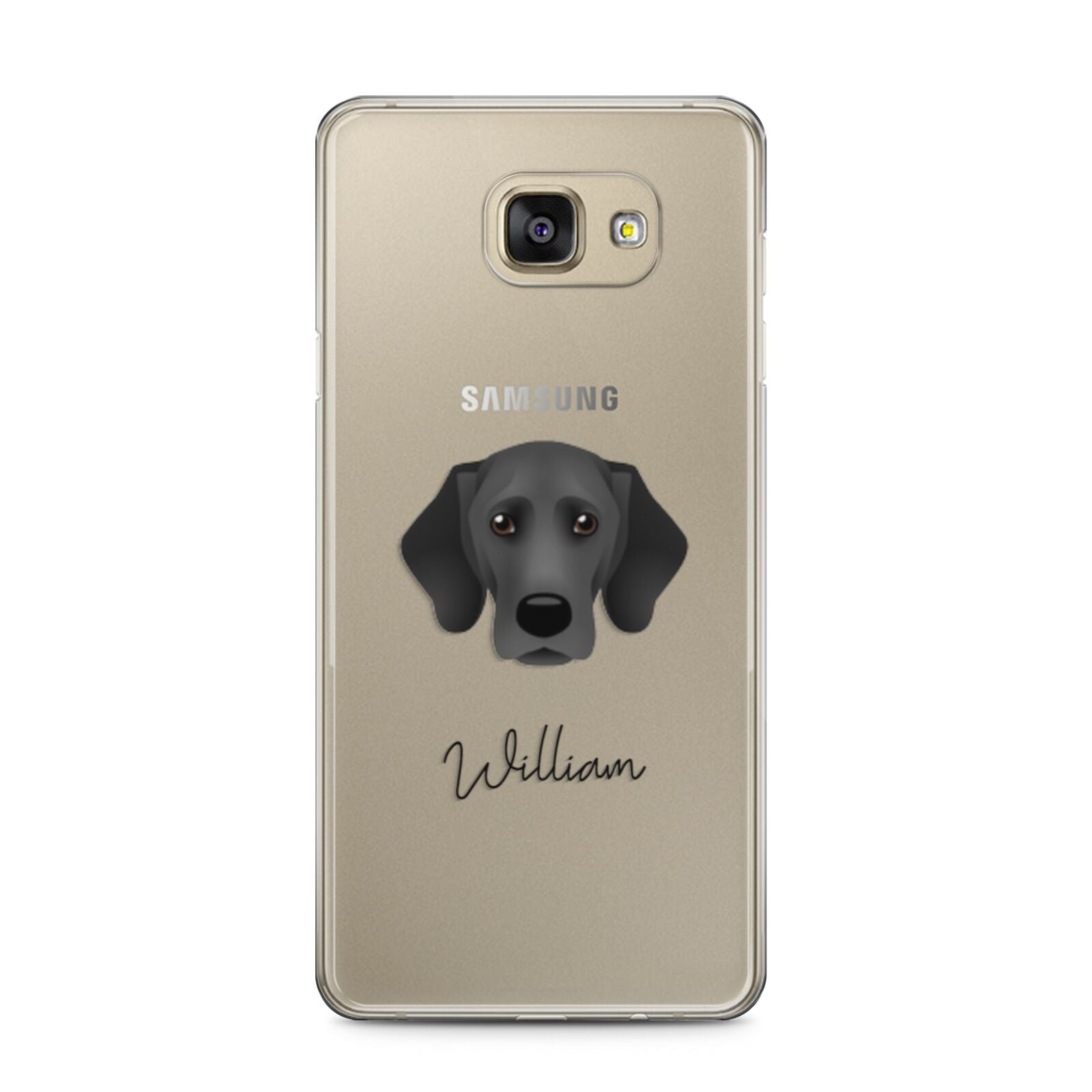 Bassador Personalised Samsung Galaxy A5 2016 Case on gold phone