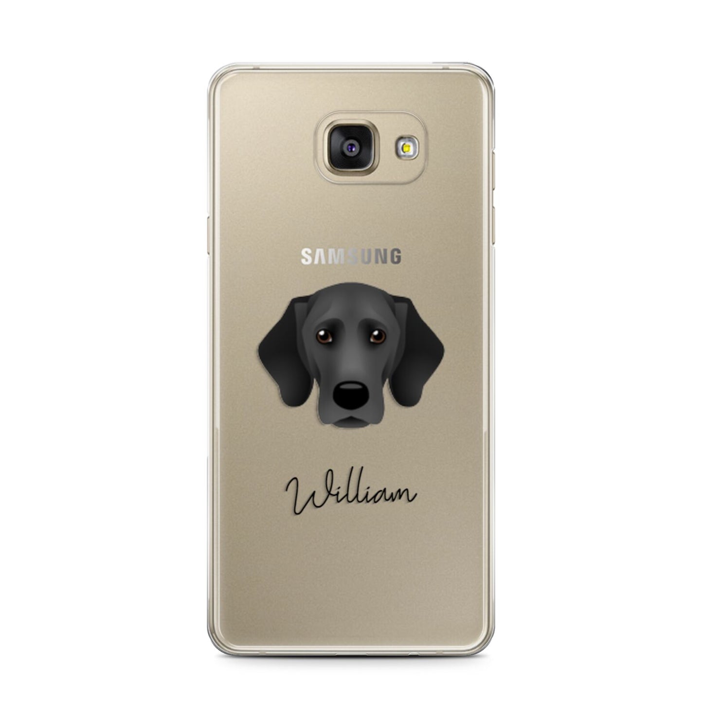 Bassador Personalised Samsung Galaxy A7 2016 Case on gold phone