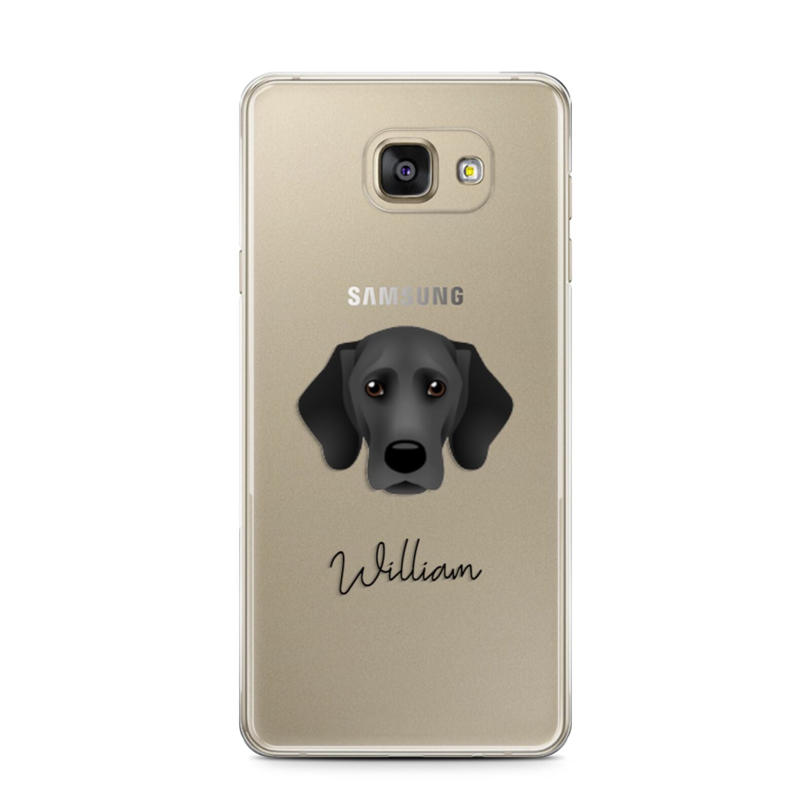 Bassador Personalised Samsung Galaxy A7 2016 Case on gold phone