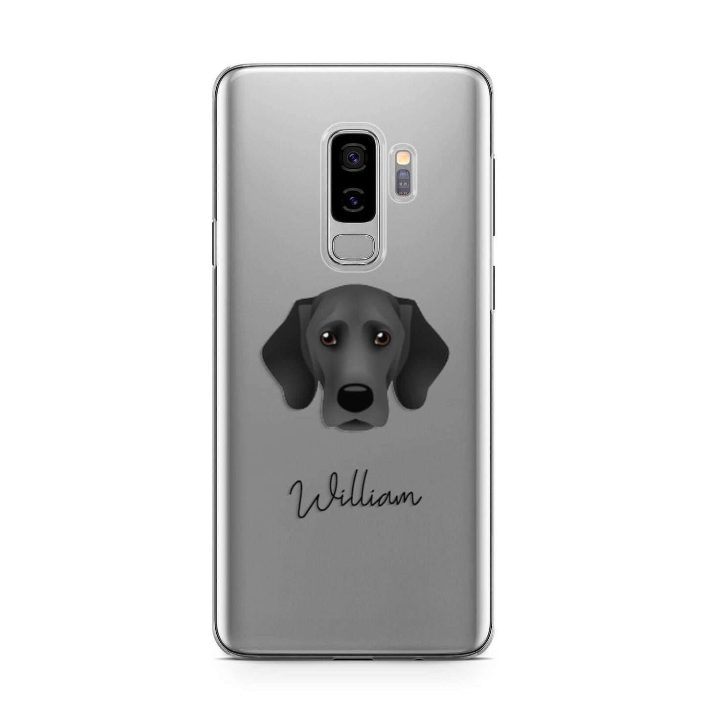 Bassador Personalised Samsung Galaxy S9 Plus Case on Silver phone