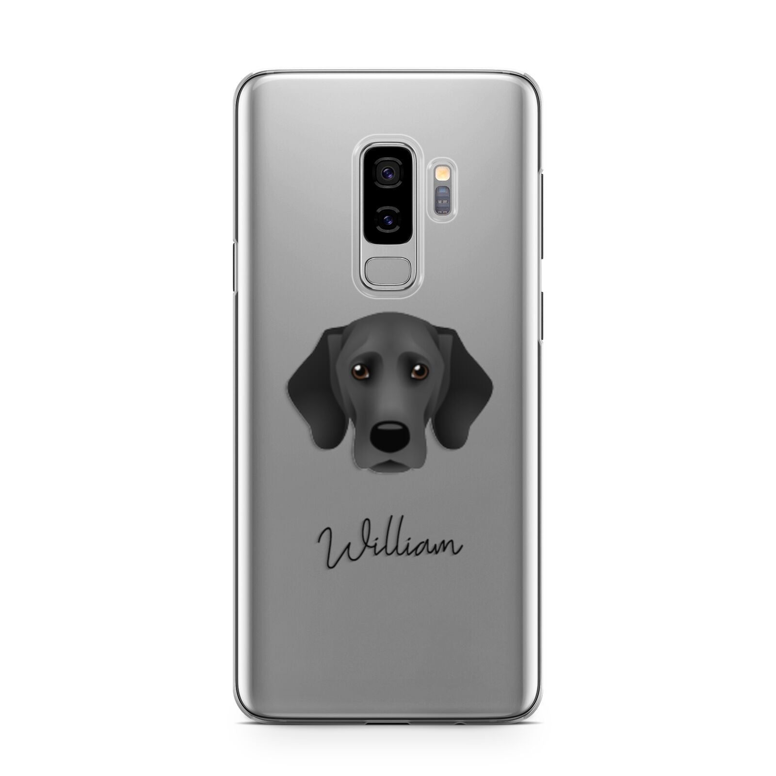 Bassador Personalised Samsung Galaxy S9 Plus Case on Silver phone