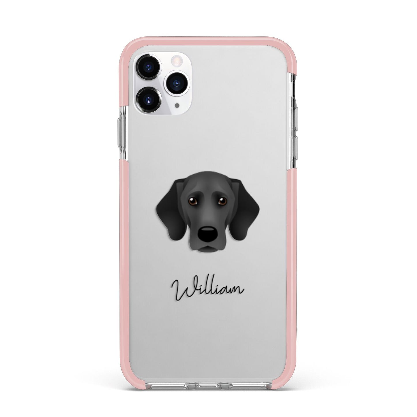 Bassador Personalised iPhone 11 Pro Max Impact Pink Edge Case