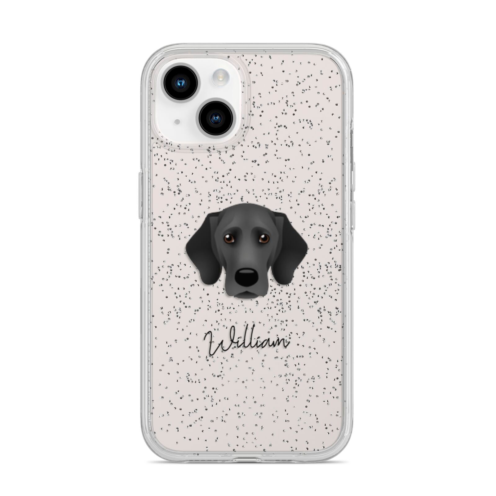 Bassador Personalised iPhone 14 Glitter Tough Case Starlight