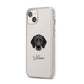 Bassador Personalised iPhone 14 Plus Clear Tough Case Starlight Angled Image