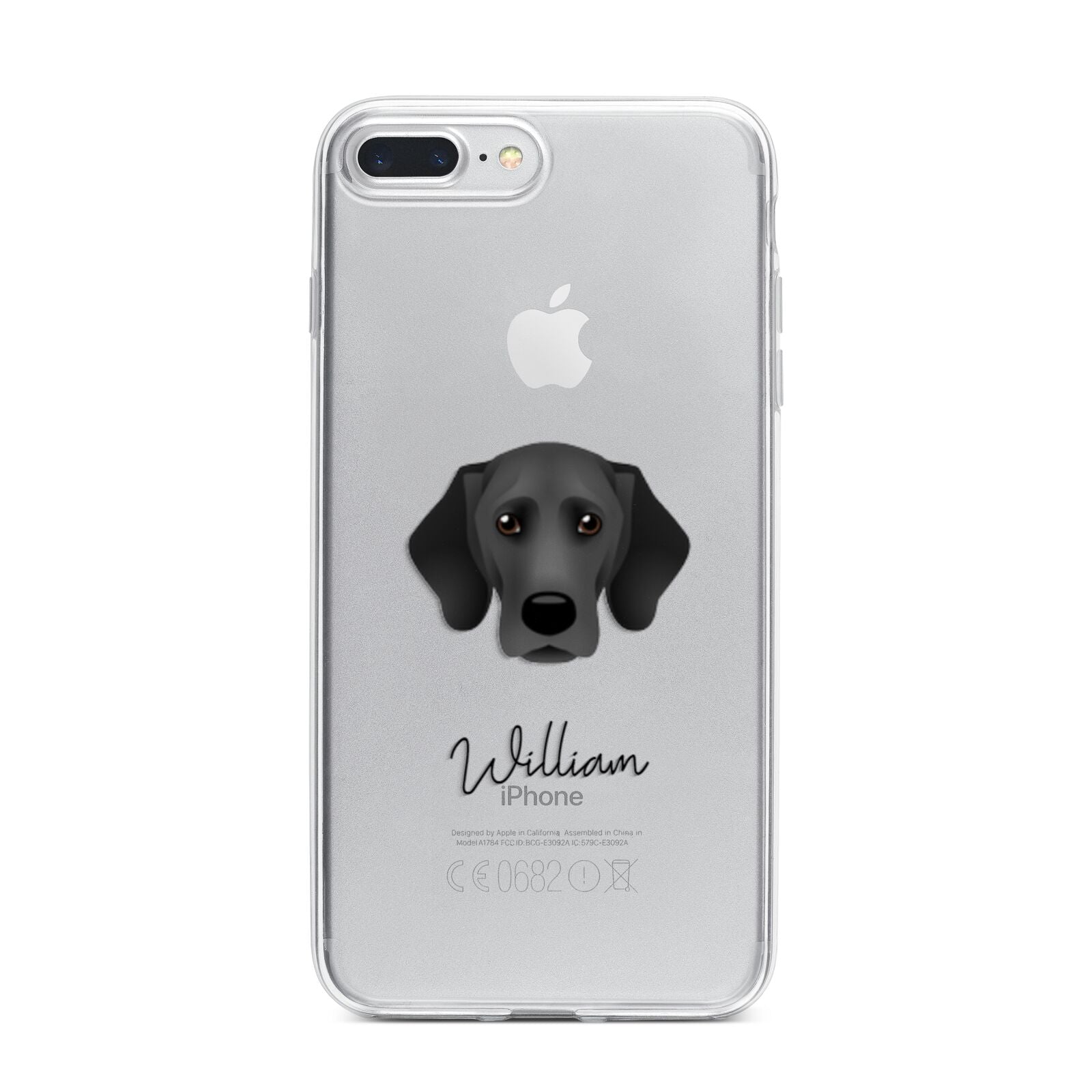 Bassador Personalised iPhone 7 Plus Bumper Case on Silver iPhone