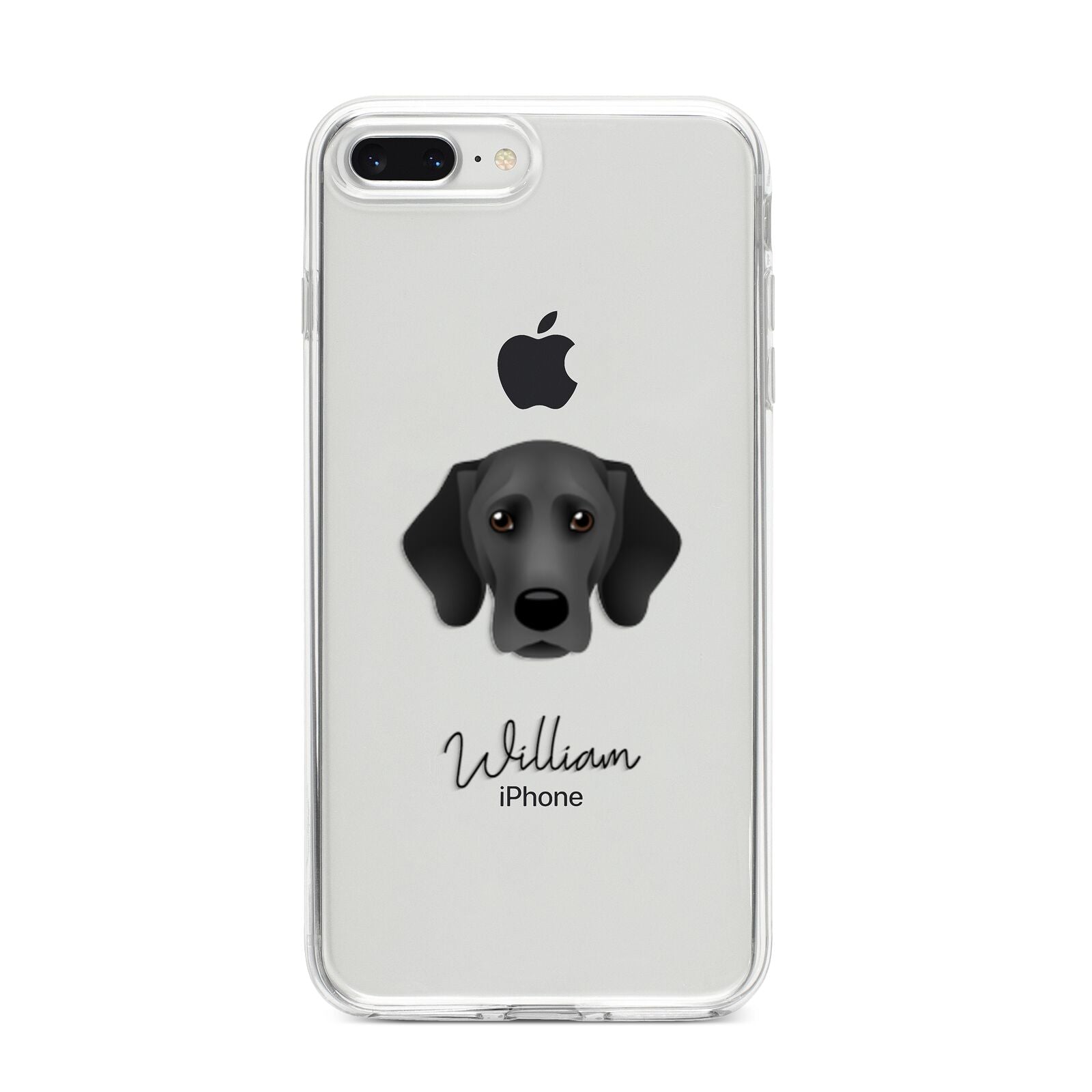 Bassador Personalised iPhone 8 Plus Bumper Case on Silver iPhone
