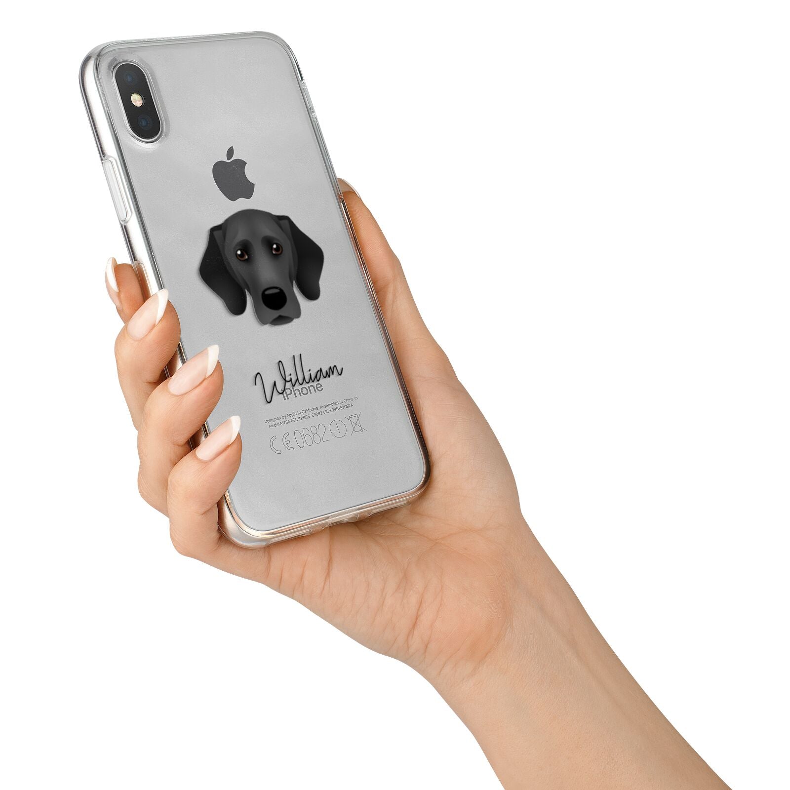 Bassador Personalised iPhone X Bumper Case on Silver iPhone Alternative Image 2