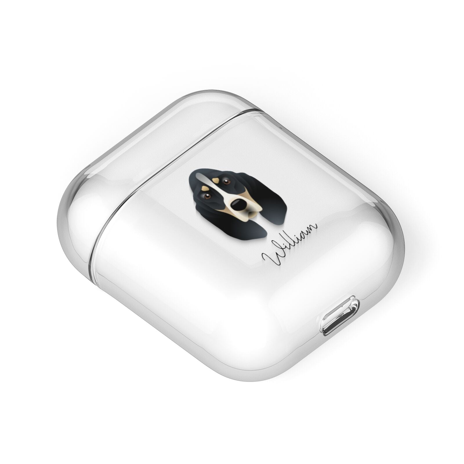 Basset Bleu De Gascogne Personalised AirPods Case Laid Flat