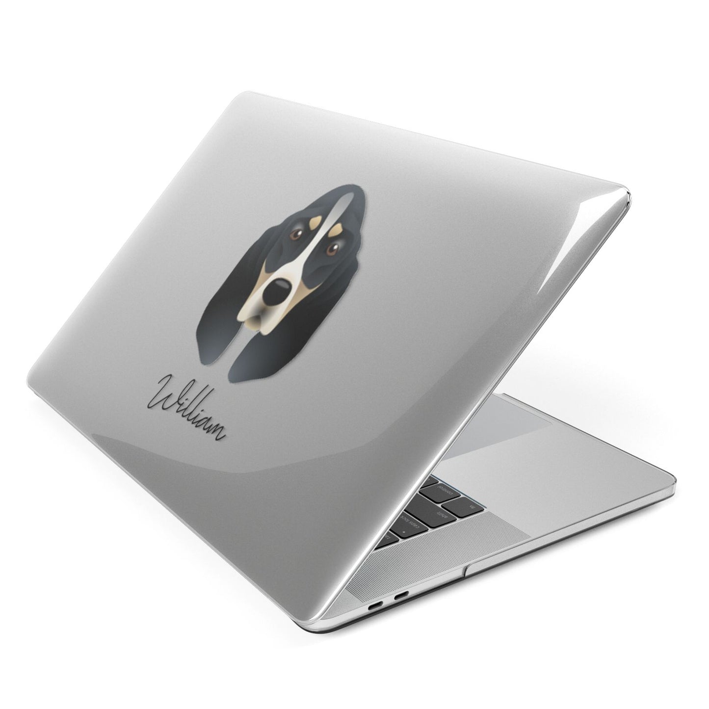 Basset Bleu De Gascogne Personalised Apple MacBook Case Side View