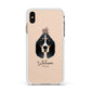 Basset Bleu De Gascogne Personalised Apple iPhone Xs Max Impact Case White Edge on Gold Phone