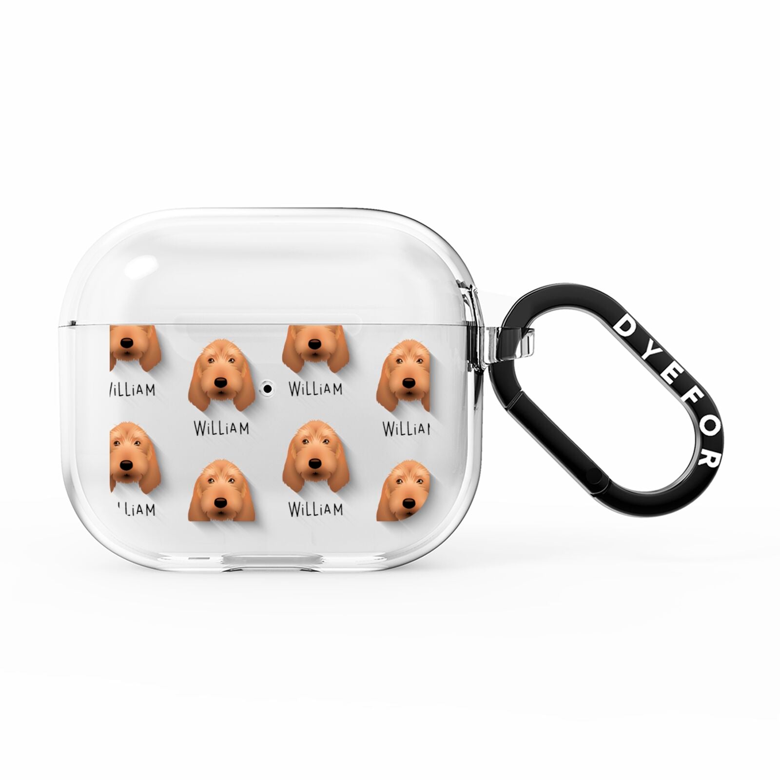 Basset Fauve De Bretagne Icon with Name AirPods Clear Case 3rd Gen