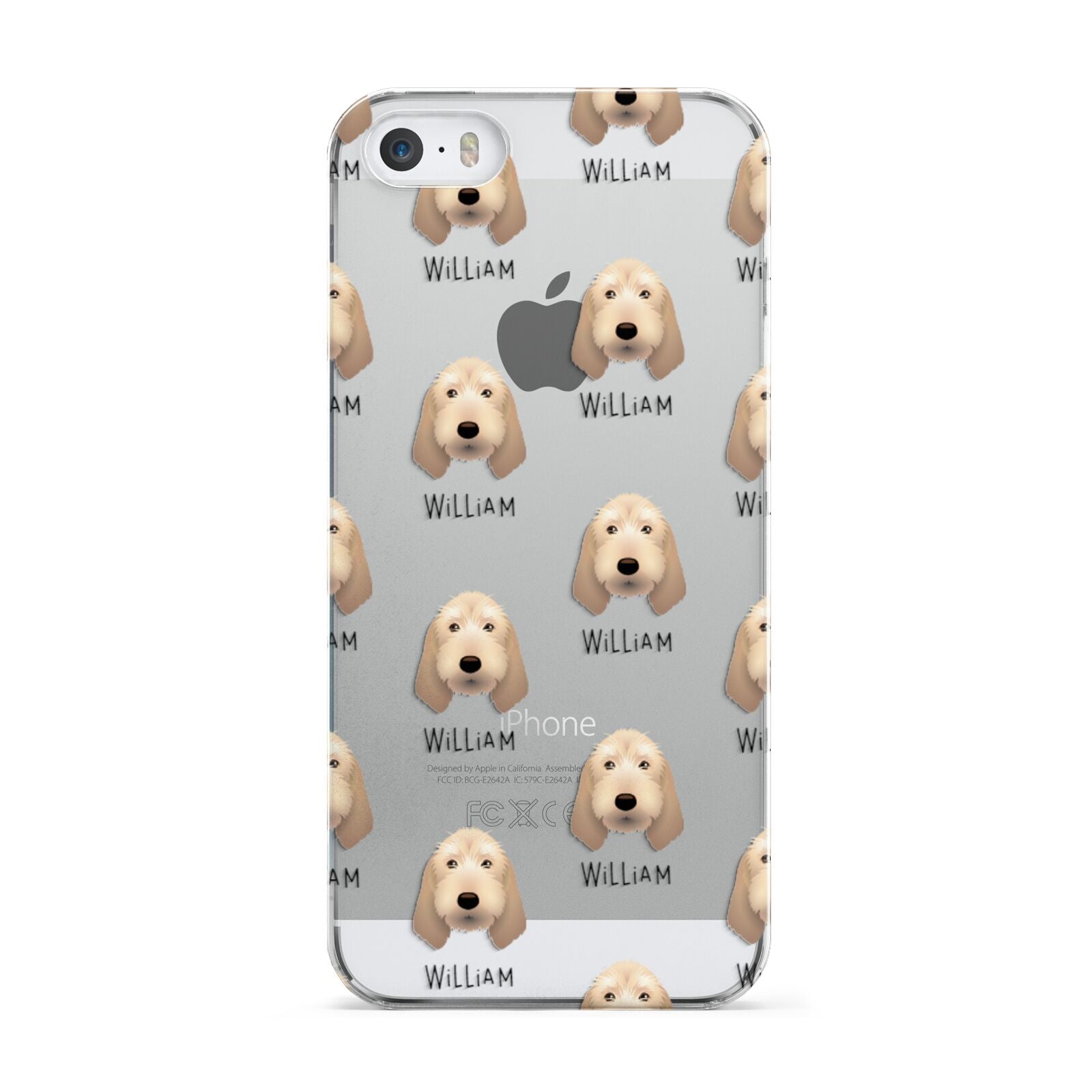 Basset Fauve De Bretagne Icon with Name Apple iPhone 5 Case