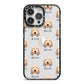 Basset Fauve De Bretagne Icon with Name iPhone 14 Pro Max Black Impact Case on Silver phone