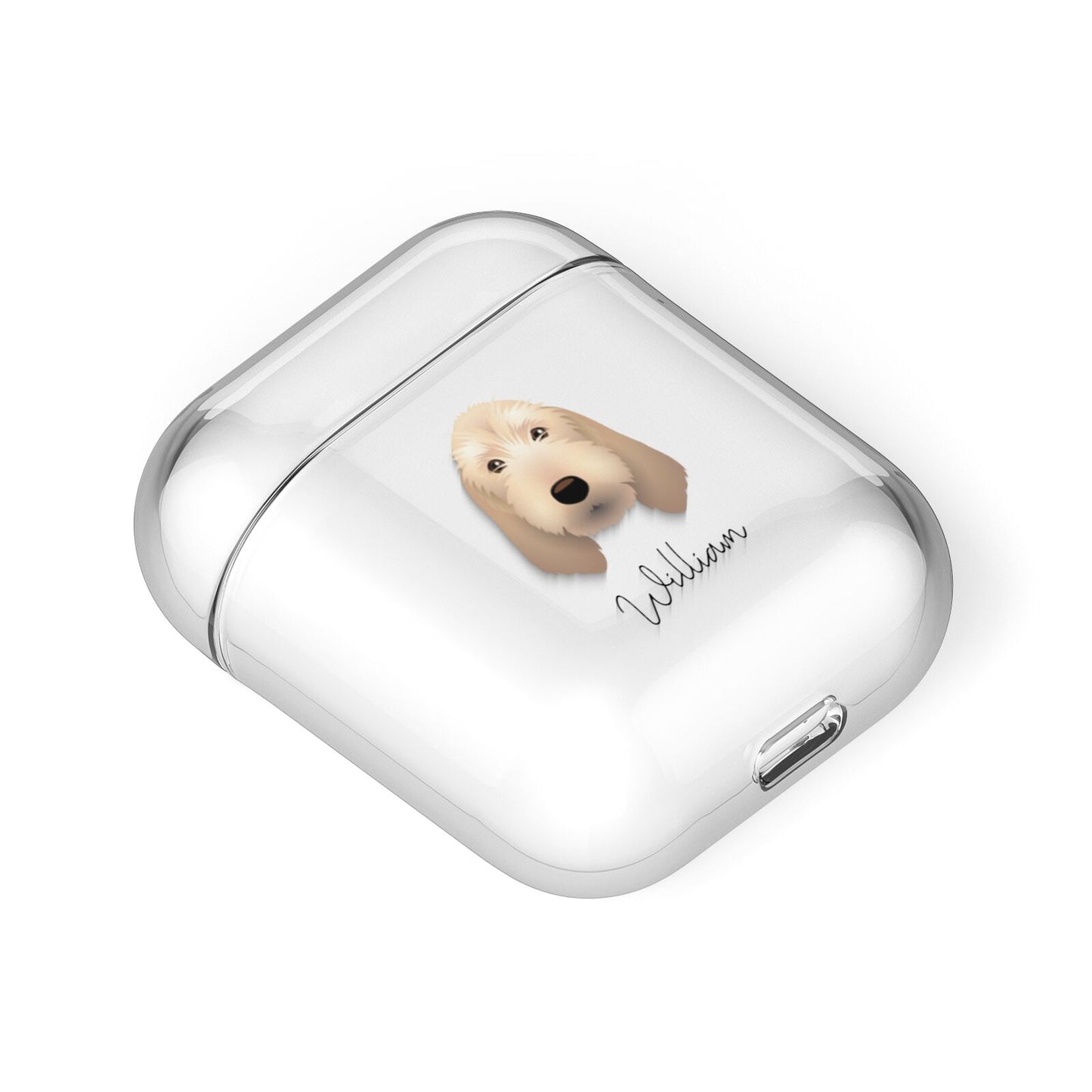 Basset Fauve De Bretagne Personalised AirPods Case Laid Flat