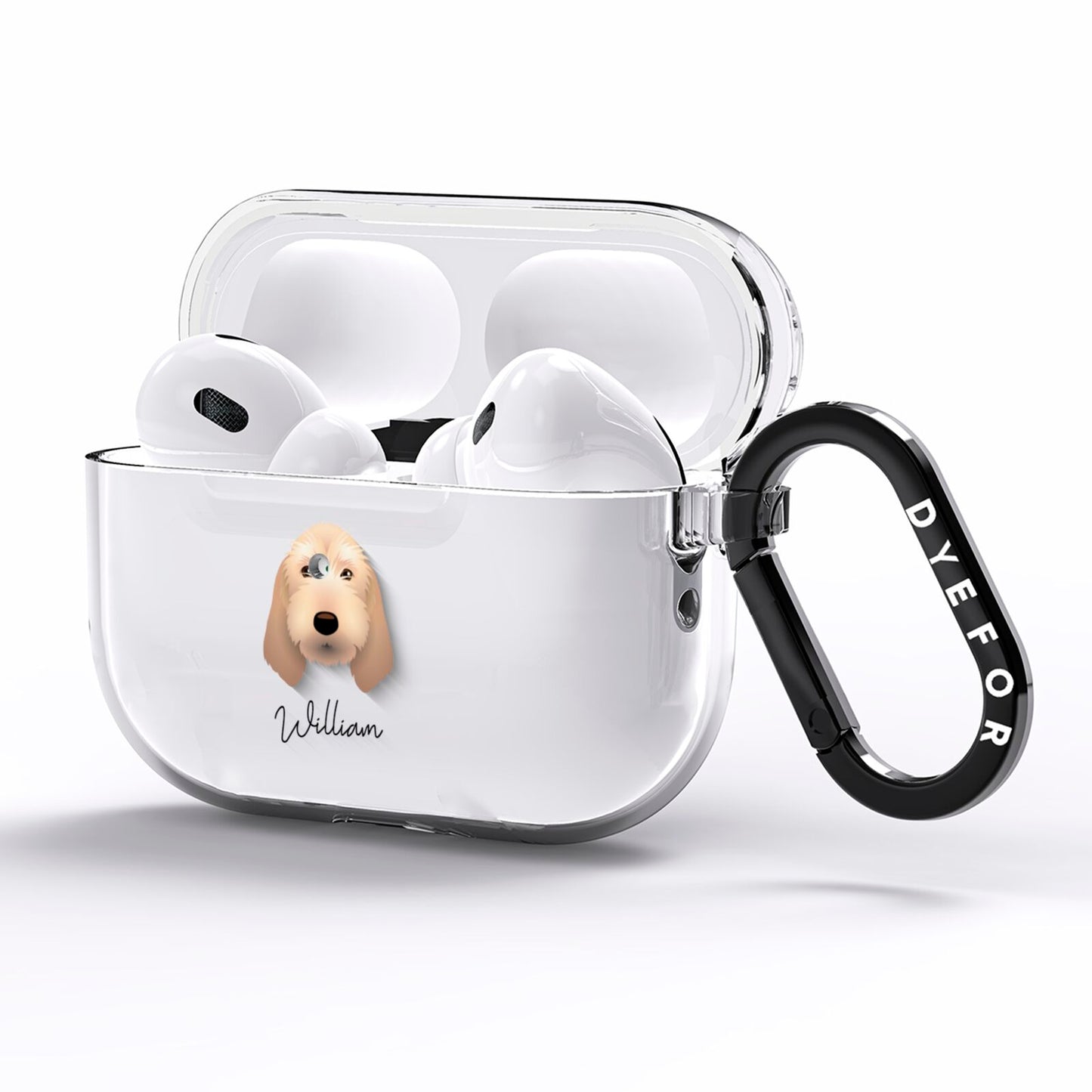 Basset Fauve De Bretagne Personalised AirPods Pro Clear Case Side Image