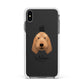 Basset Fauve De Bretagne Personalised Apple iPhone Xs Max Impact Case White Edge on Black Phone