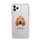 Basset Fauve De Bretagne Personalised iPhone 11 Pro Max Impact Pink Edge Case