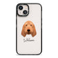 Basset Fauve De Bretagne Personalised iPhone 13 Black Impact Case on Silver phone