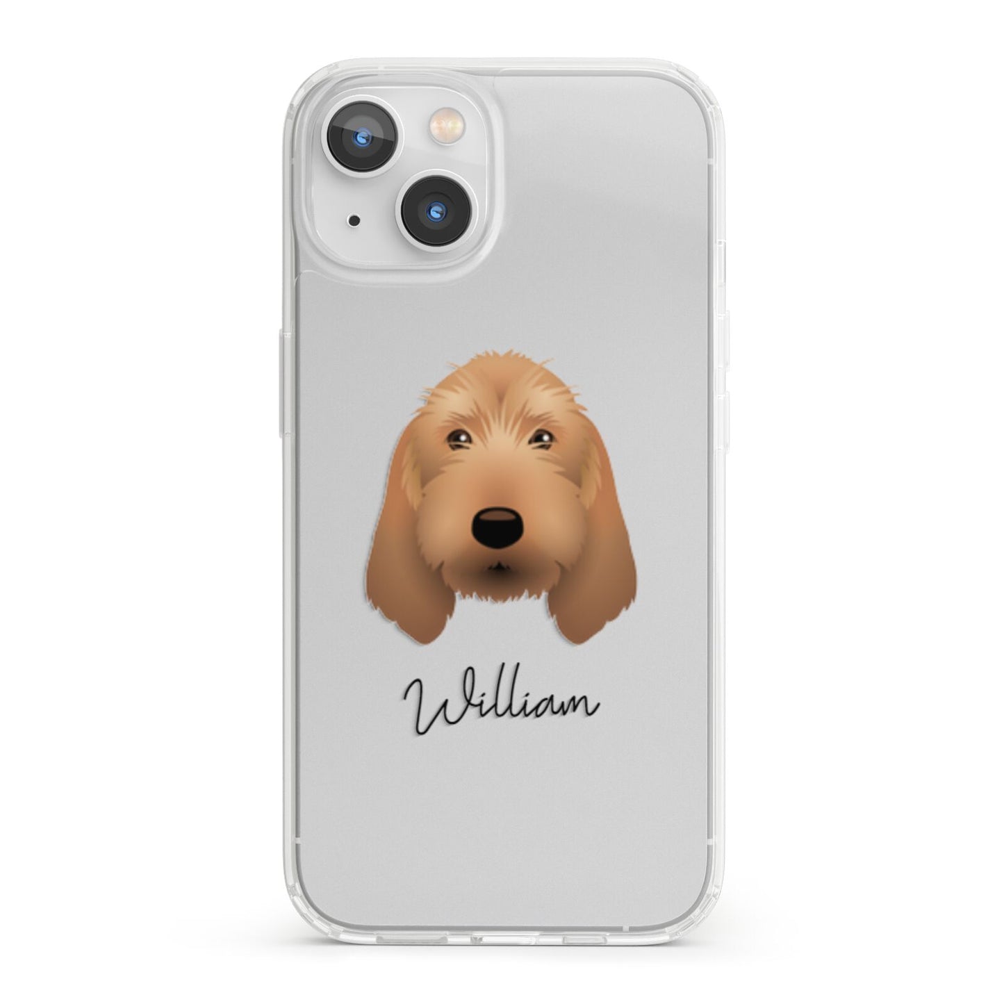 Basset Fauve De Bretagne Personalised iPhone 13 Clear Bumper Case