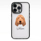 Basset Fauve De Bretagne Personalised iPhone 13 Pro Black Impact Case on Silver phone