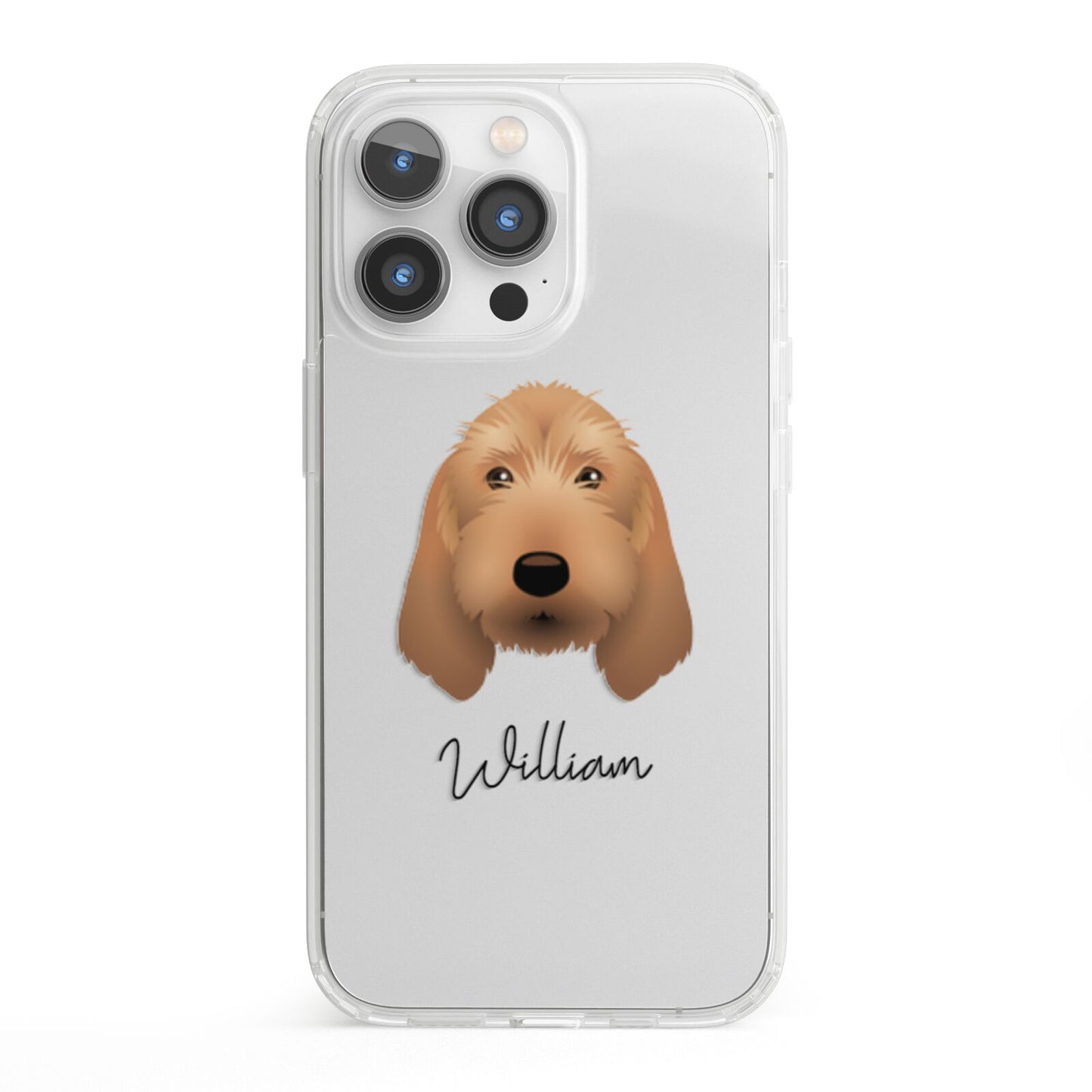 Basset Fauve De Bretagne Personalised iPhone 13 Pro Clear Bumper Case