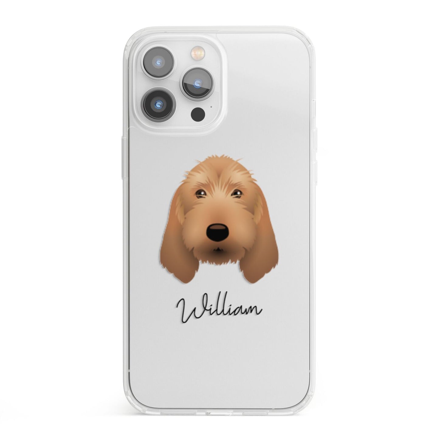 Basset Fauve De Bretagne Personalised iPhone 13 Pro Max Clear Bumper Case