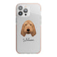 Basset Fauve De Bretagne Personalised iPhone 13 Pro Max TPU Impact Case with Pink Edges