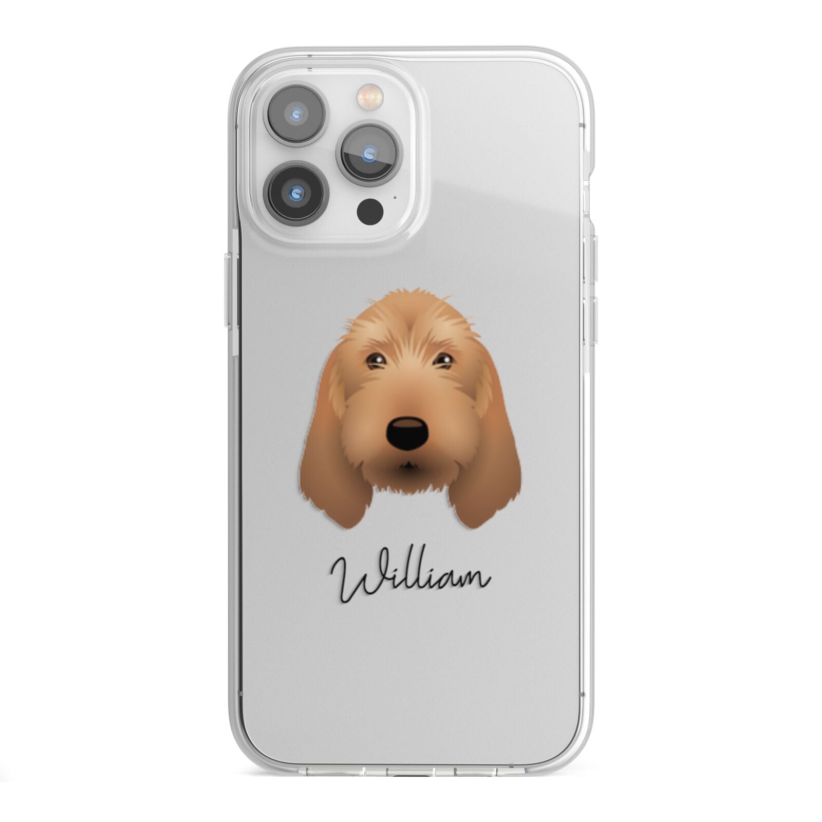 Basset Fauve De Bretagne Personalised iPhone 13 Pro Max TPU Impact Case with White Edges