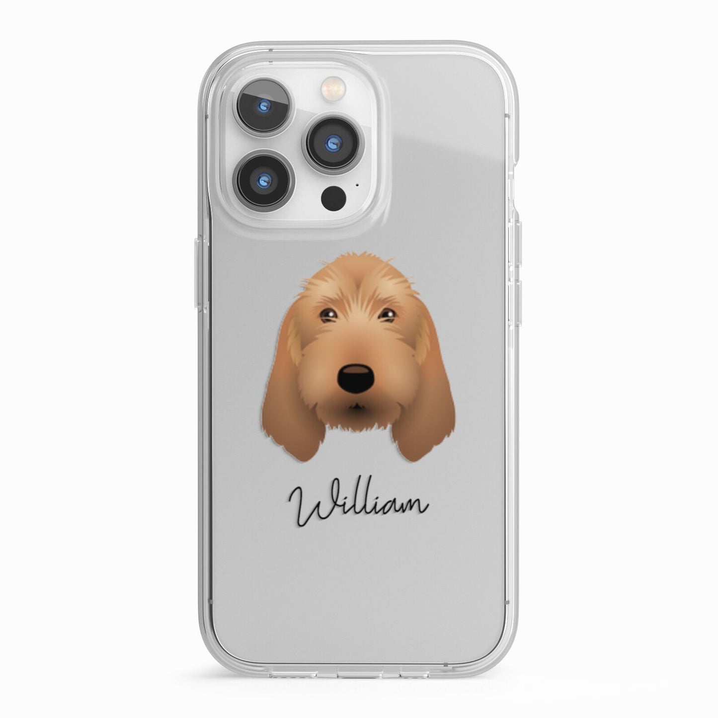 Basset Fauve De Bretagne Personalised iPhone 13 Pro TPU Impact Case with White Edges