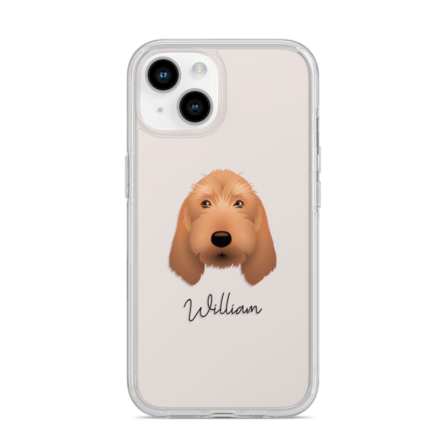 Basset Fauve De Bretagne Personalised iPhone 14 Clear Tough Case Starlight