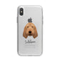 Basset Fauve De Bretagne Personalised iPhone X Bumper Case on Silver iPhone Alternative Image 1