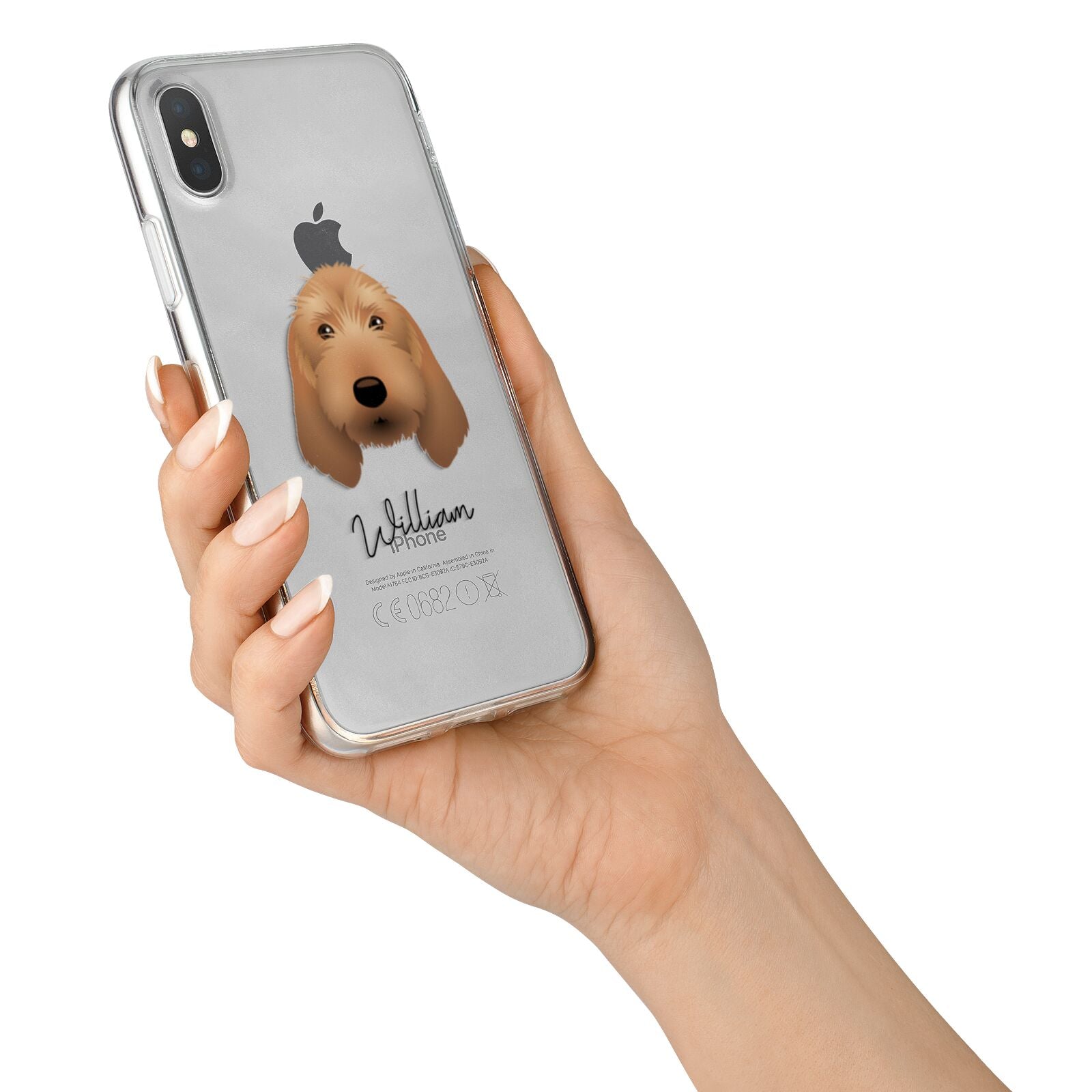 Basset Fauve De Bretagne Personalised iPhone X Bumper Case on Silver iPhone Alternative Image 2