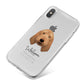 Basset Fauve De Bretagne Personalised iPhone X Bumper Case on Silver iPhone